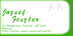jozsef feszler business card